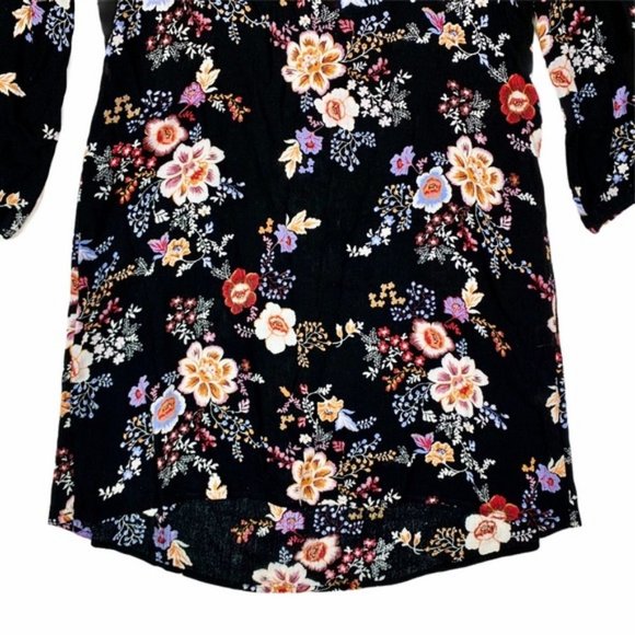 (Up To 50% Off SALE)  Gypsies & Moondust Floral Flowy Long Sleeve Dress - Picture 3 of 3